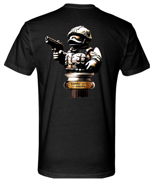 FAFO in Latin Tactical Duck Statue T-Shirt | A Filthy Beaver Original