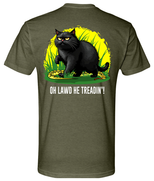 Oh Lawd He Treadin' - Tactical Cat T-Shirt | The Filthy Beaver