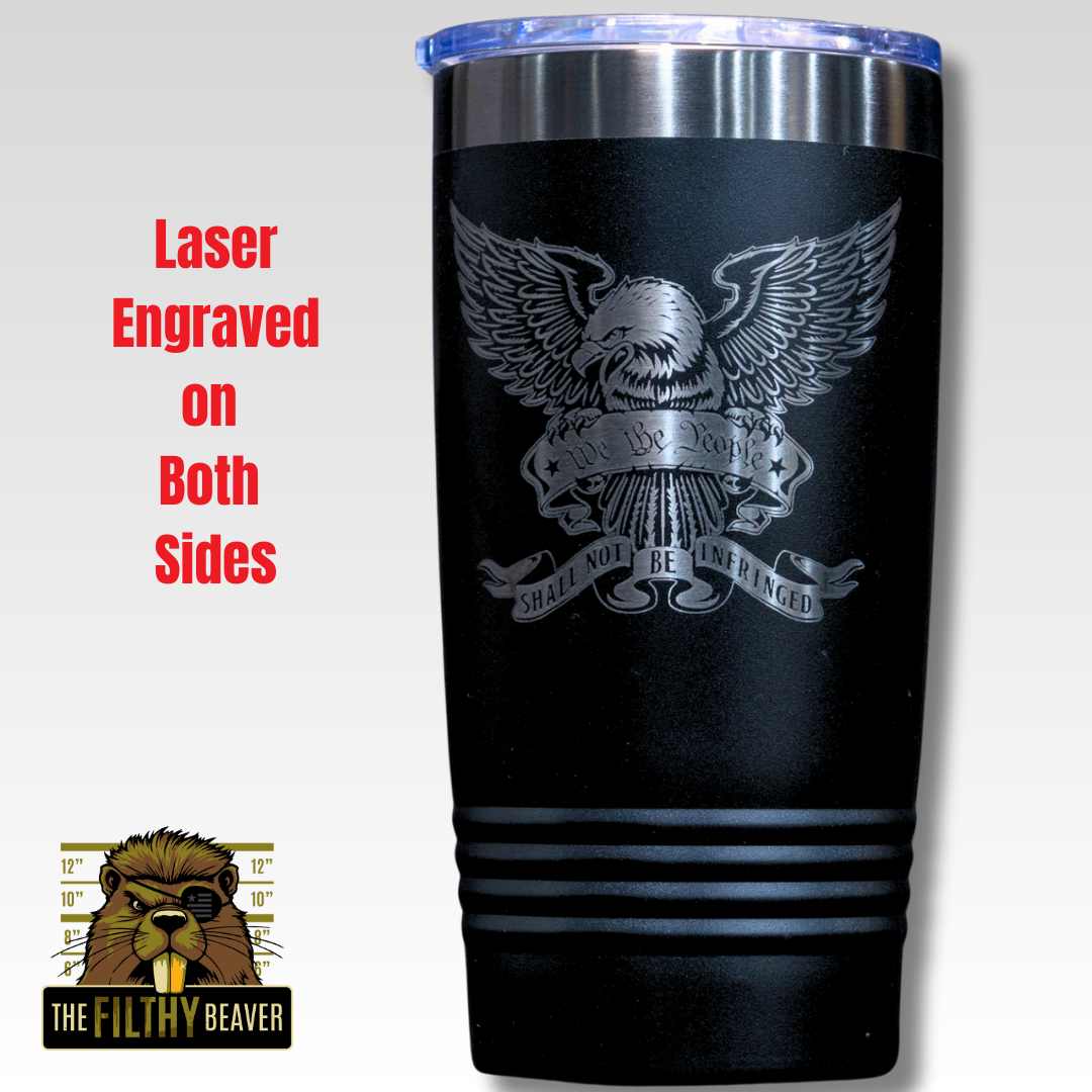 We The People Patriotic Tumbler | 2nd Amendment Eagle Design