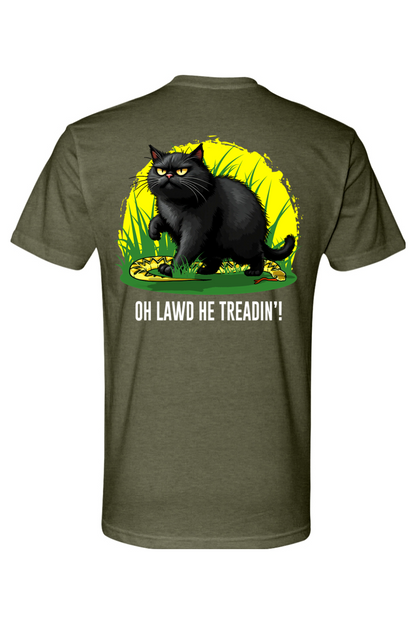 Oh Lawd He Treadin' - Tactical Cat T-Shirt | The Filthy Beaver